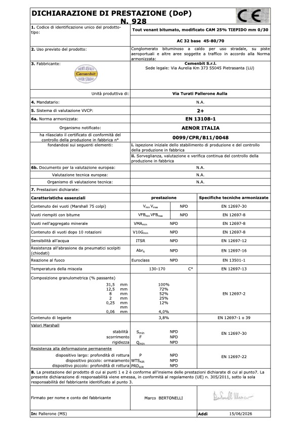 DoP 928-Tout venant 0-30 TIEPIDO